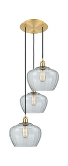 Ballston Three Light Pendant in Satin Gold (405|113B-3P-SG-G92-L)