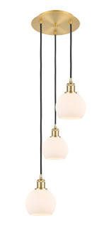 Ballston Three Light Pendant in Satin Gold (405|113B-3P-SG-G121-6)