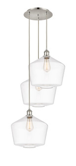 Ballston LED Pendant in Polished Nickel (405|113B-3P-PN-G652-12)