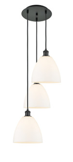 Ballston Three Light Pendant in Matte Black (405|113B-3P-BK-GBD-91)