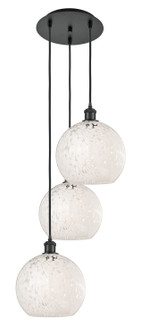 Ballston Three Light Pendant in Matte Black (405|113B-3P-BK-G1216-10WM)