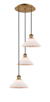 Ballston Three Light Pendant in Brushed Brass (405|113B-3P-BB-G131)