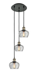 Ballston Three Light Pendant in Black Antique Brass (405|113B-3P-BAB-G92)