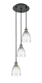 Ballston Three Light Pendant in Black Antique Brass (405|113B-3P-BAB-G442)