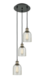 Ballston Three Light Pendant in Black Antique Brass (405|113B-3P-BAB-G259)