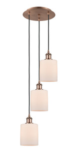 Ballston LED Pendant in Antique Copper (405|113B-3P-AC-G111)