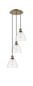 Ballston Three Light Pendant in Antique Brass (405|113B-3P-AB-GBD-752)