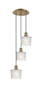 Ballston Three Light Pendant in Antique Brass (405|113B-3P-AB-G402)