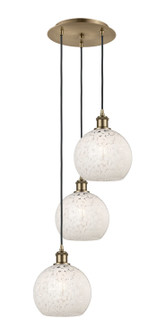 Ballston Three Light Pendant in Antique Brass (405|113B-3P-AB-G1216-8WM)