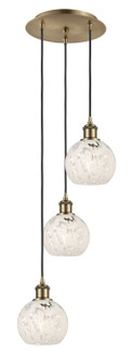 Ballston LED Pendant in Antique Brass (405|113B-3P-AB-G1216-6WM)