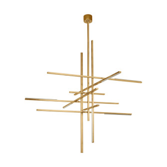 Cityscape LED Chandelier in Natural Brass (182|SLCH40427NB)