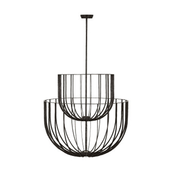 Sanchi LED Chandelier in Aged Iron (182|SLCH33027AI)