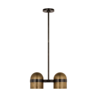 Octavia LED Pendant in Blackened Bronze/Bright Worn Brass (182|AKPD33827BDZ/BWB)