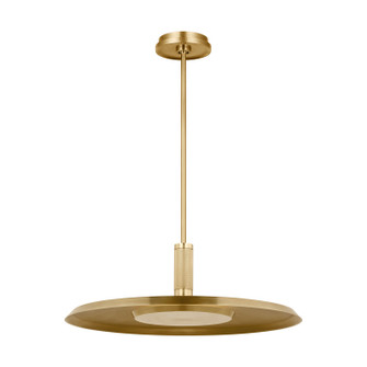 Saucer LED Pendant in Natural Brass (182|AKPD17127NB)