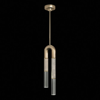 Antonia LED Pendant in Soft Gold Leaf/Brass/Smoke (48|923340-512ST)