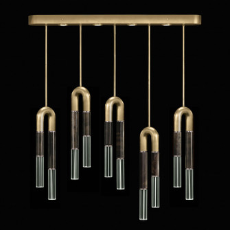 Antonia LED Linear Pendant in Gold Leaf/Nickel/Charcoal (48|923140-321ST)