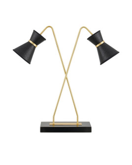 Avignon Two Light Desk Lamp in Polished Brass/Oil Rubbed Bronze/Black (142|6000-0898)