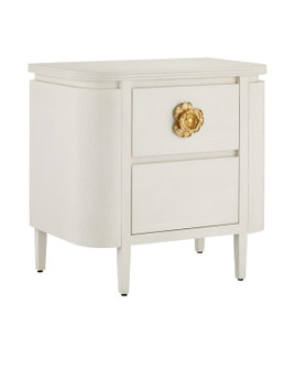 Briallen Nightstand in Cerused White/Brass (142|3000-0279)