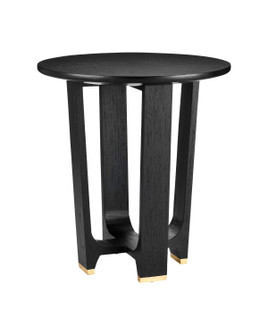 Blake Accent Table in Matte Caviar Black/Polished Brass (142|3000-0259)