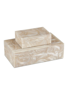 Perlas Box Set of 2 in Ivory/Natural (142|1200-0800)