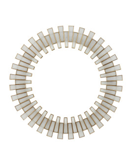 Glasdele Mirror in Antique Brass/White (142|1000-0145)