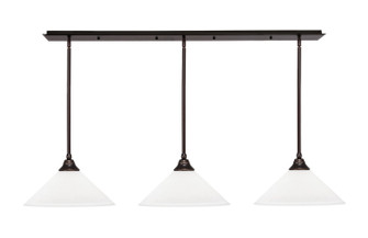 Stem Three Light Linear Pendalier in Dark Granite (200|48-DG-318)