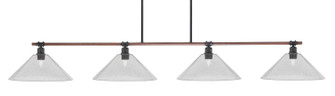 Blacksmith Four Light Bar in Painted Wood-look Metal & Dark Granite (200|1744-2162)