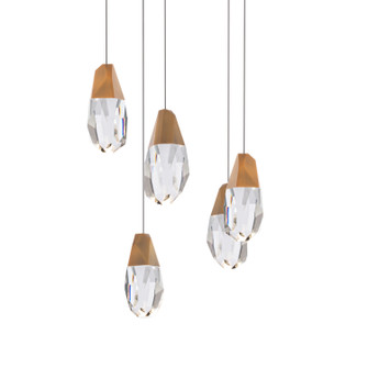 Martini Five Light Pendant in Aged Brass (529|BPD20205O-AB)