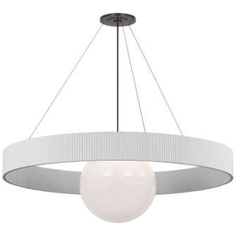 Arena LED Chandelier in Bronze and White Glass (268|WS 5002BZ/WHT-WG)
