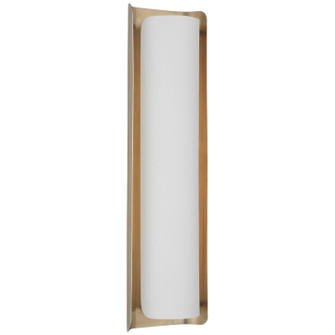 Penumbra LED Wall Sconce in Hand-Rubbed Antique Brass and White (268|WS 2076HAB/WHT)