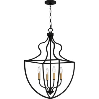 Quoizel Pendant Four Light Pendant in Matte Black (10|QP6215MBK)