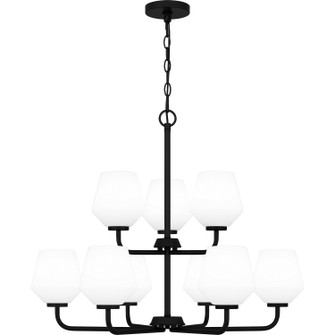 Nielson Nine Light Chandelier in Matte Black (10|NIE5028MBK)