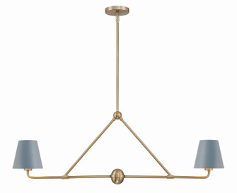 Xavier Two Light Chandelier in Vibrant Gold / Blue (60|XAV-B9302-VG-BL)