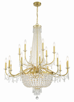 Haywood 22 Light Chandelier in Aged Brass (60|HWD-7722-AG)