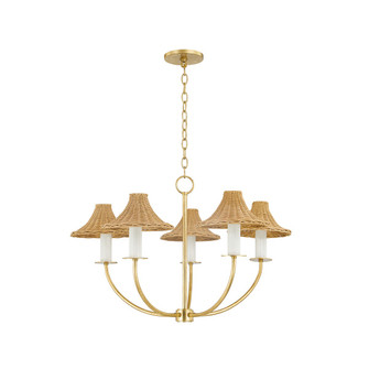 Twila Five Light Chandelier in Vintage Gold Leaf (428|H868805-VGL)