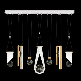 Aria LED Linear Pendant in White/Gold Accents (48|100007-2-1123344)