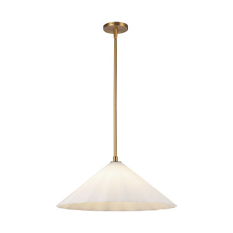 Serena One Light Pendant in Aged Brass/Opal Glass (452|PD451820AGOP)