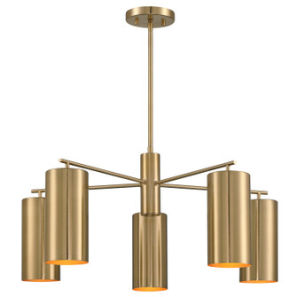 Lio Five Light Chandelier in Noble Brass (51|1-6508-5-127)