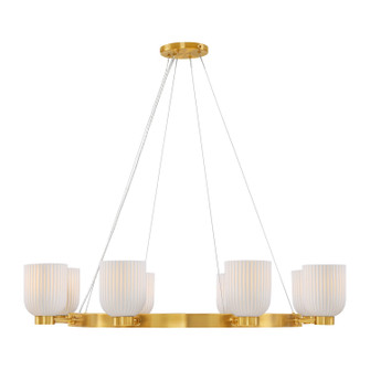 Isla Blanca Eight Light Chandelier in Warm Brass (51|1-3173-8-322)