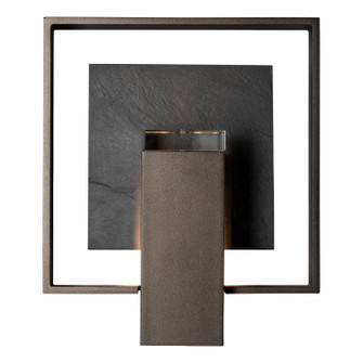 Shadow Box Shadow Box Medium w/Slate Outdoor Sconce in Coastal Black (39|302602-SKT-80-SL-ZM0546)