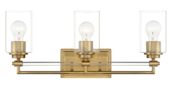 Binsly Three Light Bath Vanity in Aged Brass (7|2643-575)