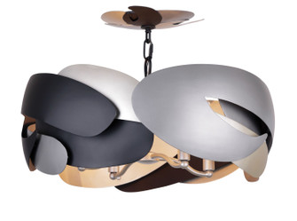 Metalo Misto Four Light Semi Flush Mount in Coal With Atlas And Midnight S (42|P1333-780)