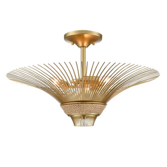 Biscayne Bay Three Light Semi Flush Mount in Champagne Gold (45|52231/3)