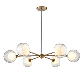 Kane LED Chandelier in Aged Brass (45|52213/6)