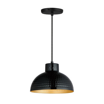 Rockport One Light Pendant in Black / Antique Copper (16|35142BKACP)