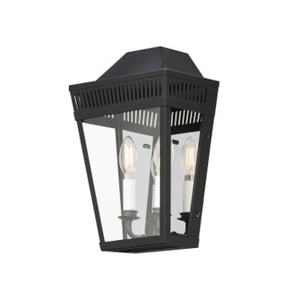 Oxford Two Light Outdoor Wall Sconce in Black (16|30593CLBK)