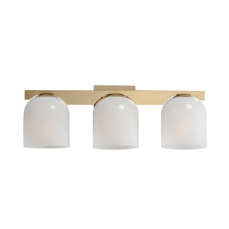 Scoop Three Light Bath Vanity in Natural Aged Brass (16|21233MRNAB)