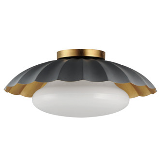 Primrose One Light Flush Mount in Dark Grey / Gold Leaf (16|18059DGGL)