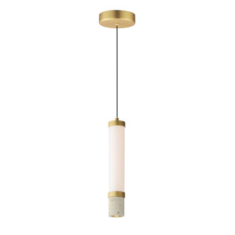 Travertine LED Pendant in Travertine / Gold (86|E11051-01TVGLD)