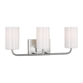 Rhett Three Light Vanity in Brushed Steel (1|GLV1003BS)